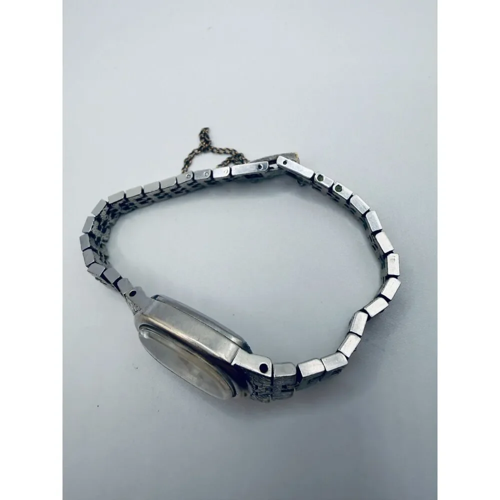 Vtg Seiko 11-8309 Mechanical Wind Silvertone Womens Watch